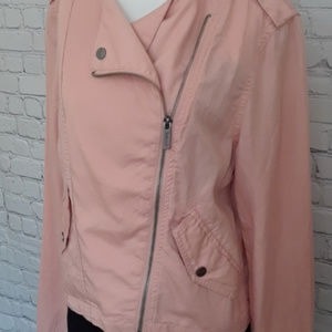 Sanctuary Tencel Moto Pink Jacket